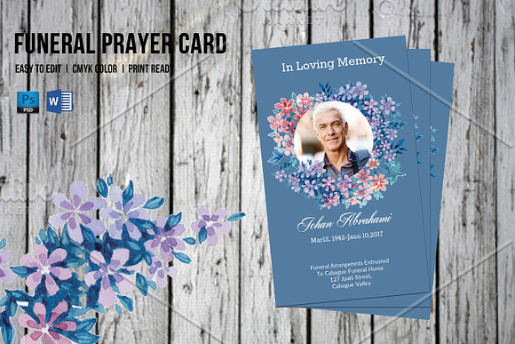 Funeral Prayer Card Template-V555