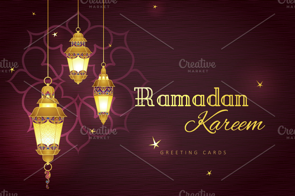 Set Of Pre-Made Ramadan Cards Vol.1 ~ Postcard Templates ~ Creative Market