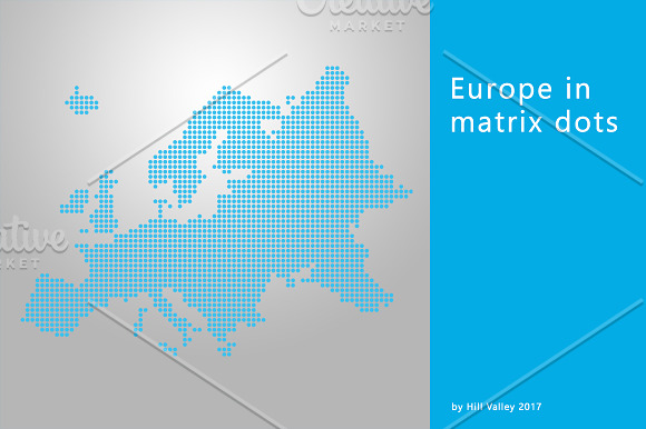 Map Of Europe Displayed As Dots