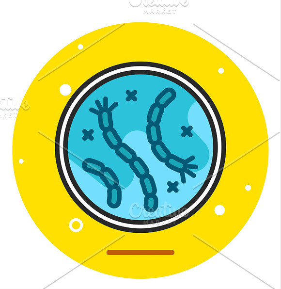 Petri Dish Bacteria Icon