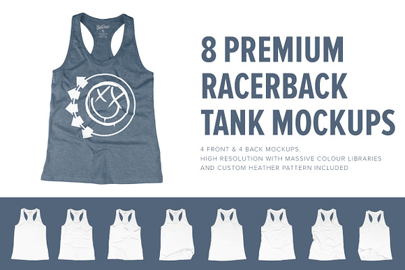 Free 8 Premium Racerback Tank Mockups