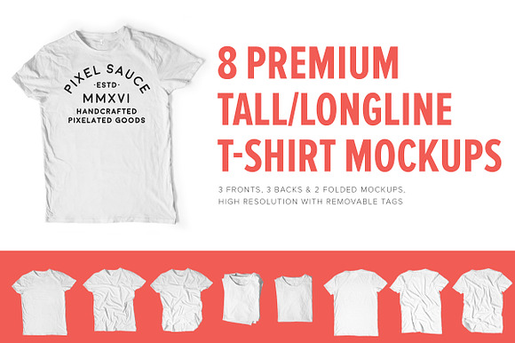 Free Premium Tall/Longline T-Shirt Mocks