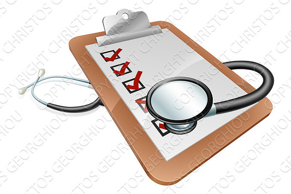Stethoscope Clipboard Concept