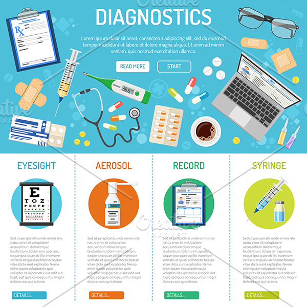 医疗卫生服务设计素材合集 Medical Services Themes[图标+Banner+概念+信息图表]插图(5)