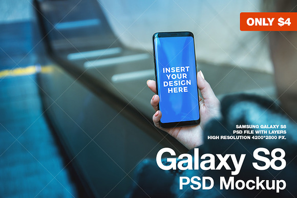 Download Android, Galaxy S8 PSD Mockup
