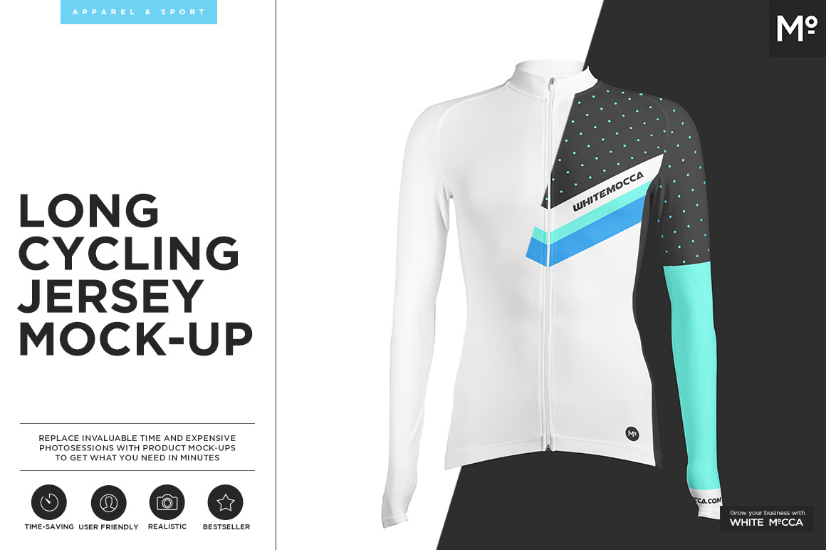 Download Long Cycling Jersey Mock-up ~ Product Mockups ~ Creative ...