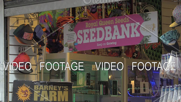 Store With Hookahs And Seed Bank Banner