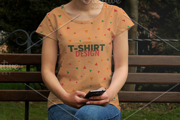 T-Shirt All-over Mock-up#3 in Product Mockups - product preview 3