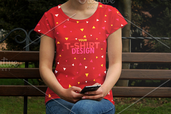 T-Shirt All-over Mock-up#3 in Product Mockups - product preview 4