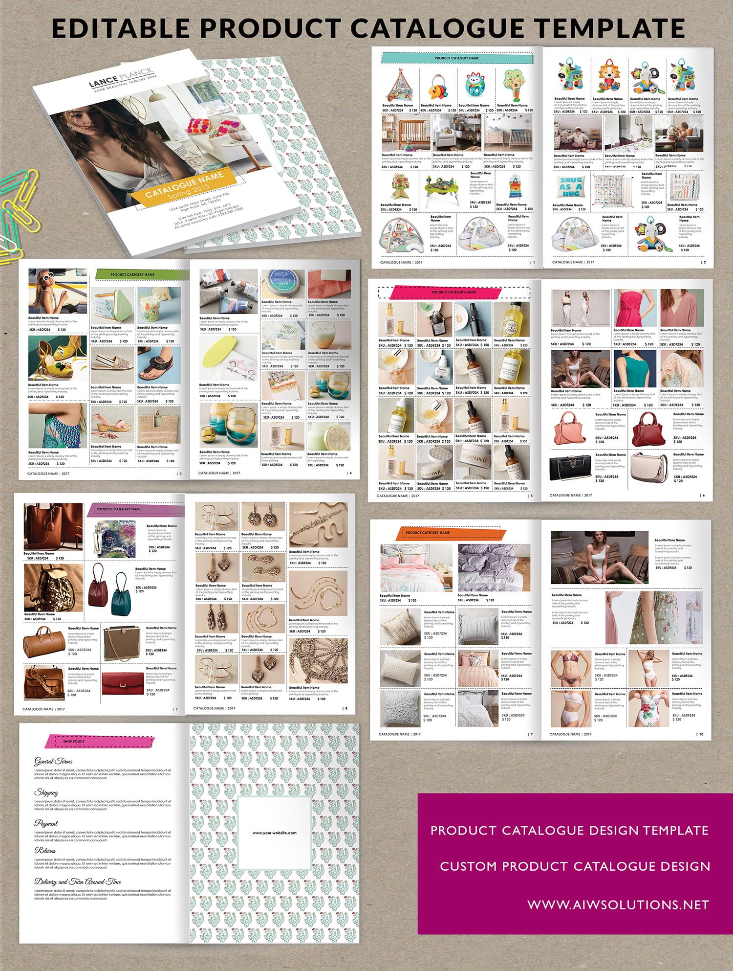 Product Brochure,Product Catalog id6 Brochure Templates Creative Market