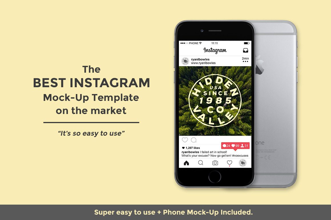 Download Instagram Editable Template ~ Instagram Templates ~ Creative Market