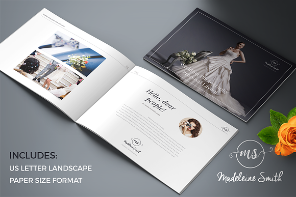 Madeleine Wedding Proposal Brochure Templates Creative Market