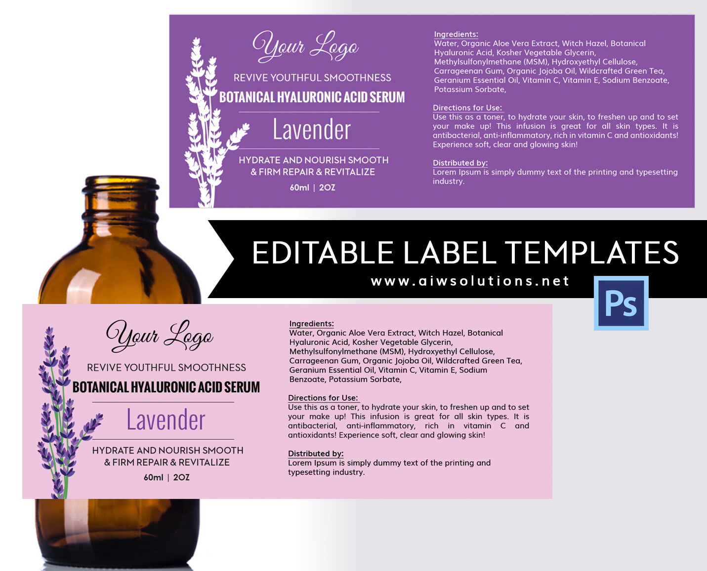 lavender Label id08 ~ Stationery Templates ~ Creative Market