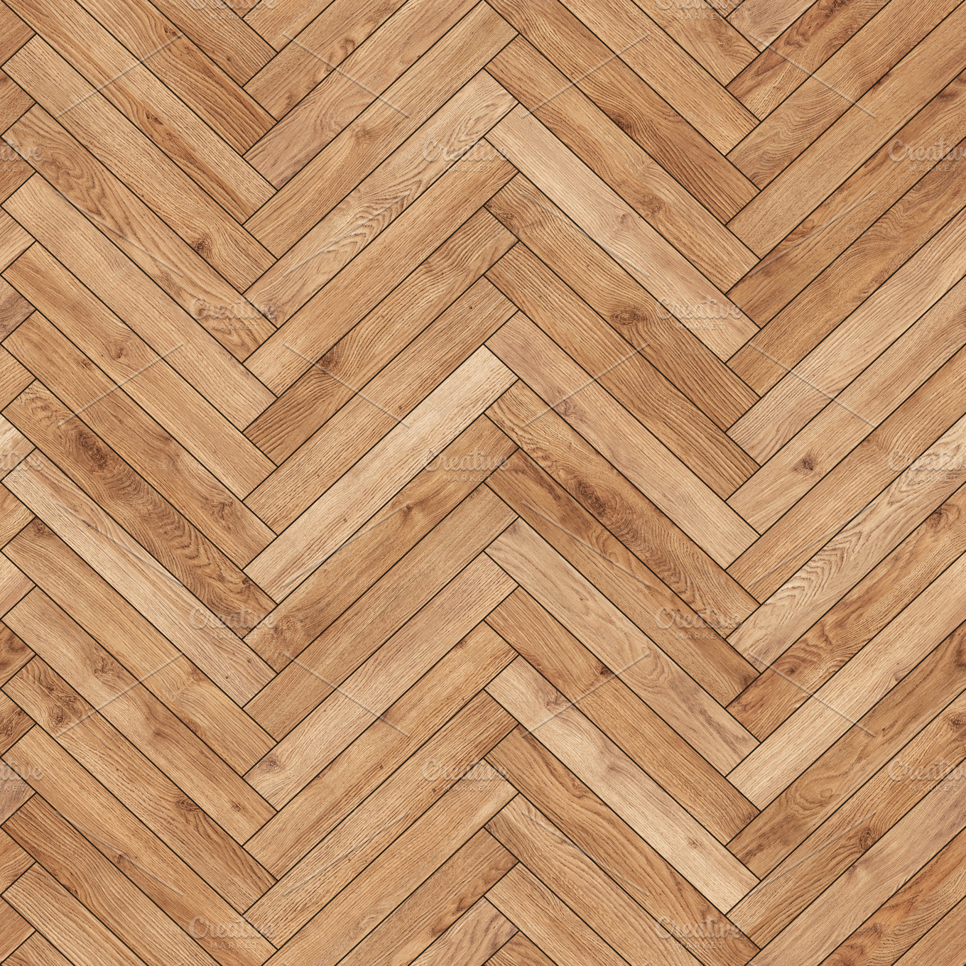Seamless wood parquet texture (herringbone light brown 