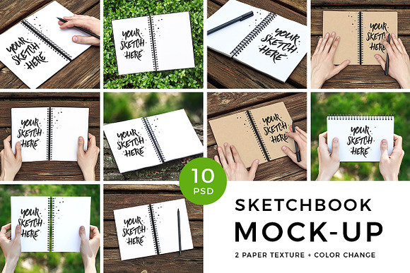 Download Sketchbook PSD Mockup