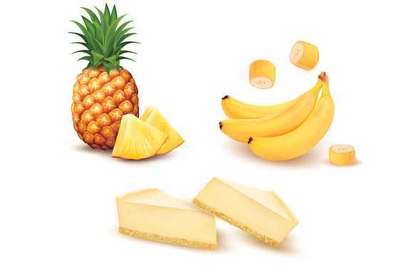 Pineapple Banana And Cheesecake