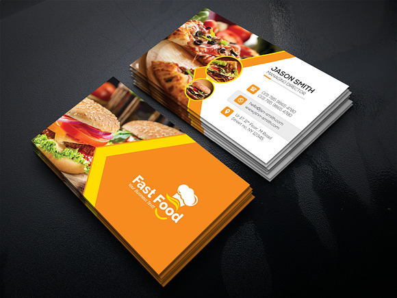 Fast Food Business Cards Logo Design Ideas