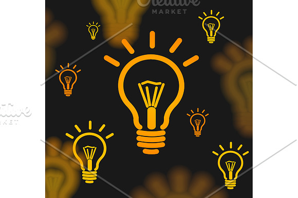 Lamp Bulb Icon Background