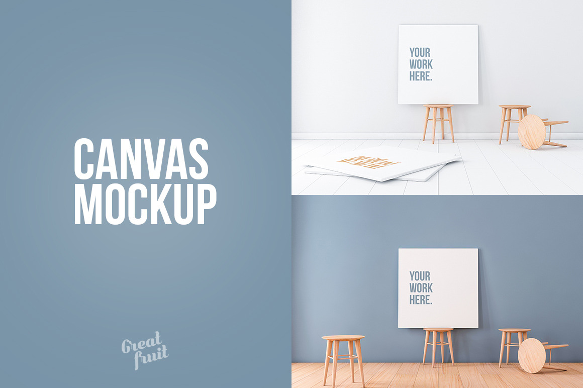 Download Square Canvas PSD Mockup ~ Product Mockups ~ Creative Market