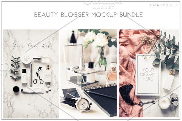 Beauty blogger mockup bundle Vol. 2 in Instagram Templates - product preview 1