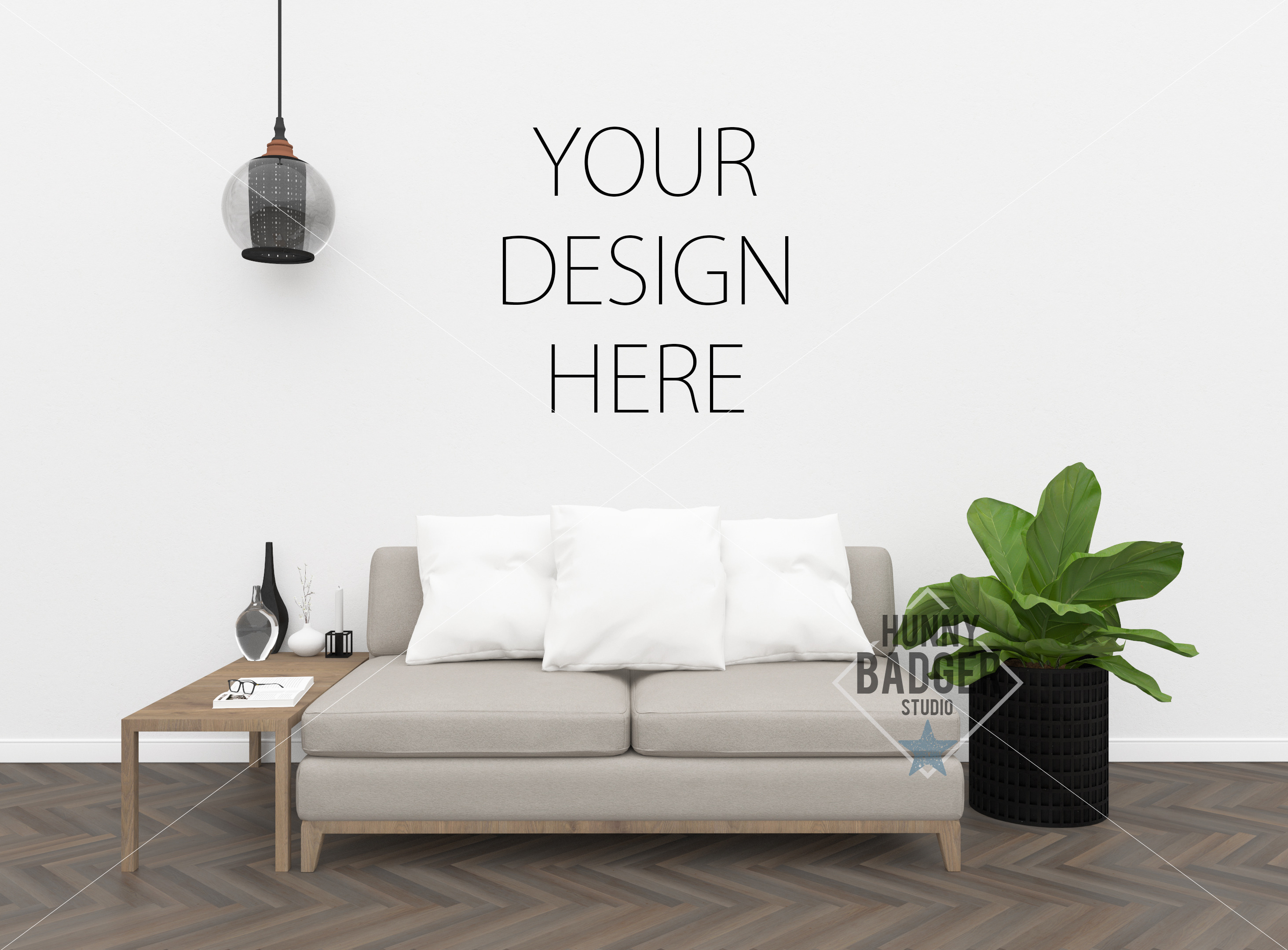 Download Interior mockup - blank wall ~ Product Mockups ~ Creative Market