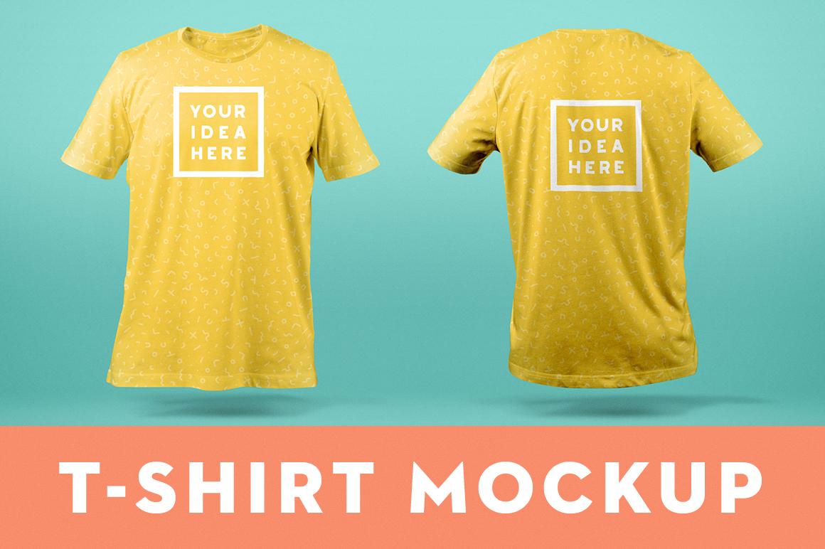 Download T-Shirt Mockup Template Front & Back ~ Product Mockups ...