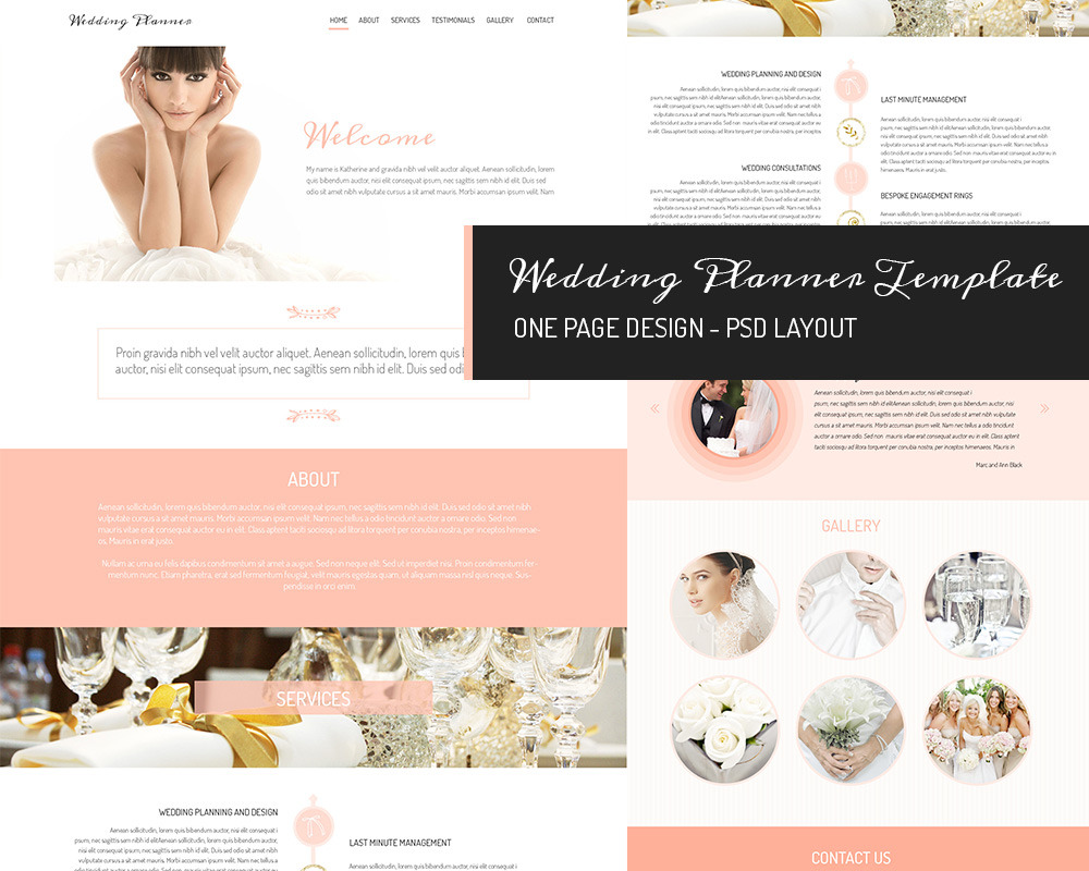 One Page Wedding Website Template Free