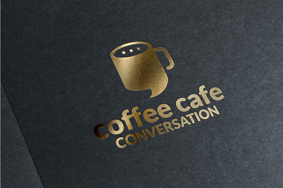 Coffee Cafe Conversation Logo