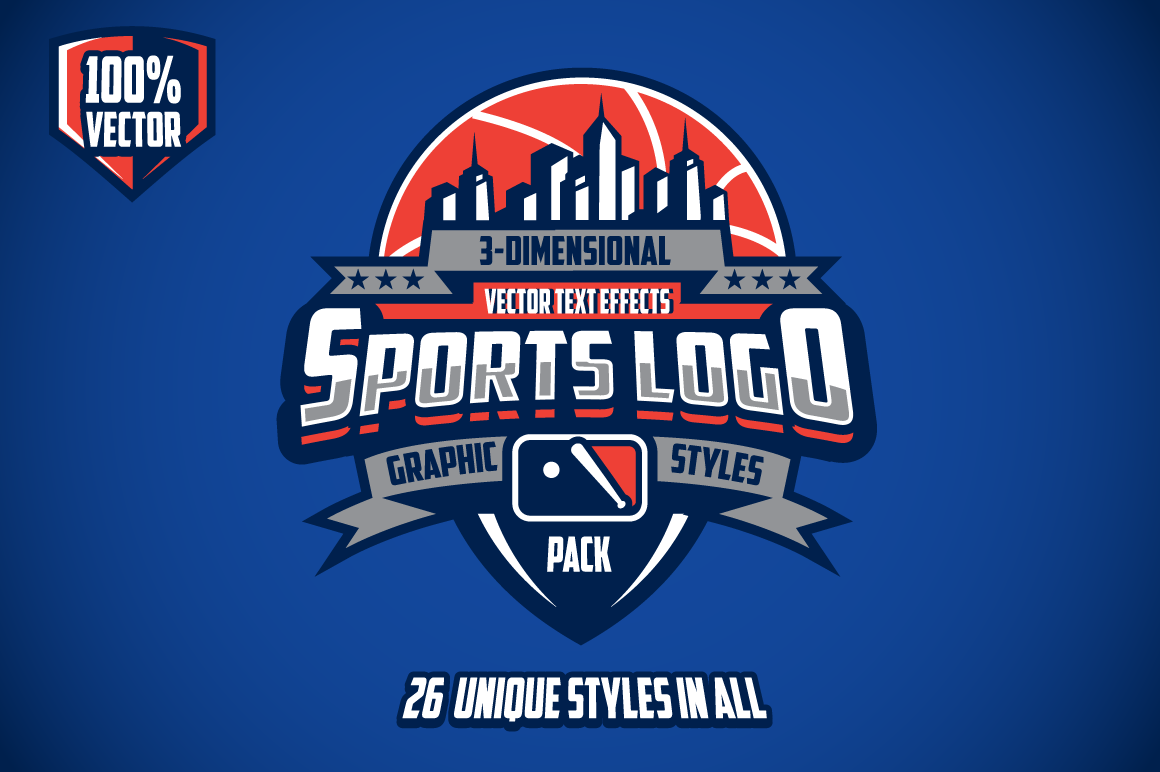 3D Sports Logo Graphic Styles Pack ~ Add-Ons ~ Creative Market