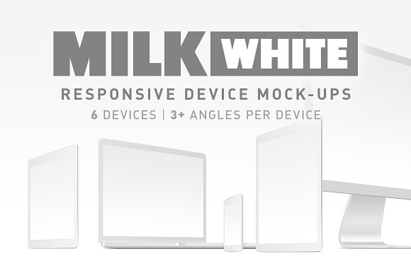 Download Milk - White Responsive Mockups