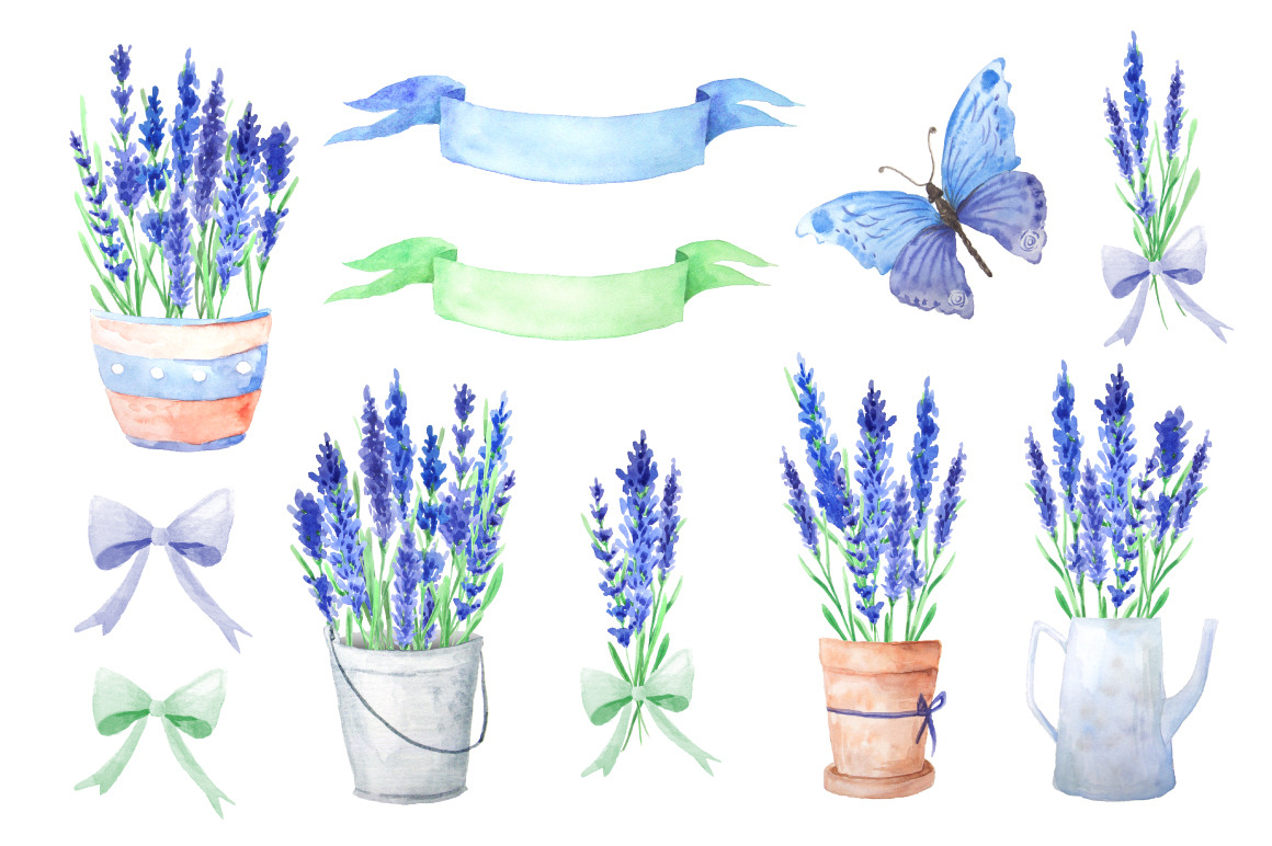 Summer Watercolor Floral BUNDLE - Illustrations
