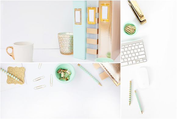 Mint + Gold Stock Photo Bundle in Product Mockups - product preview 2