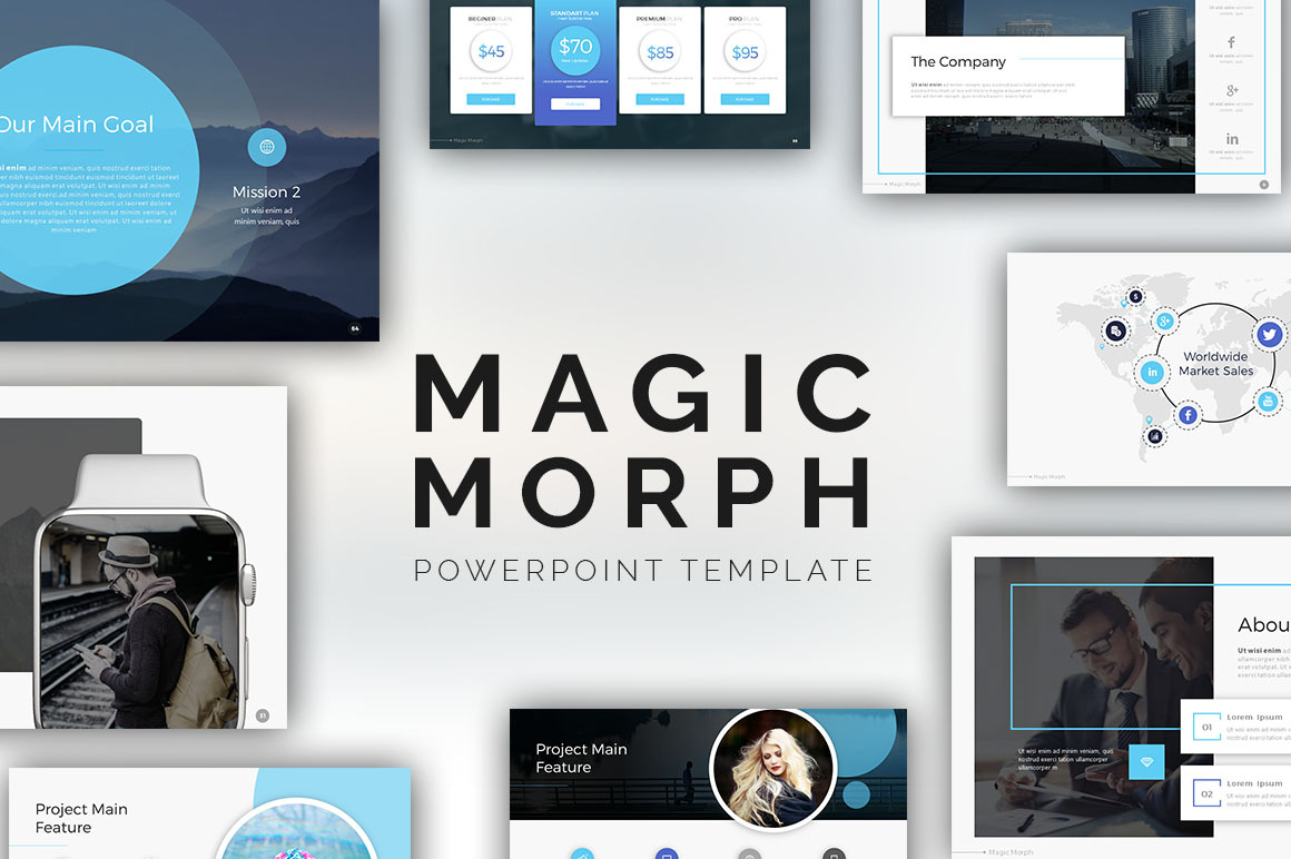 Magic Morph Powerpoint Template Presentation Templates Creative Market
