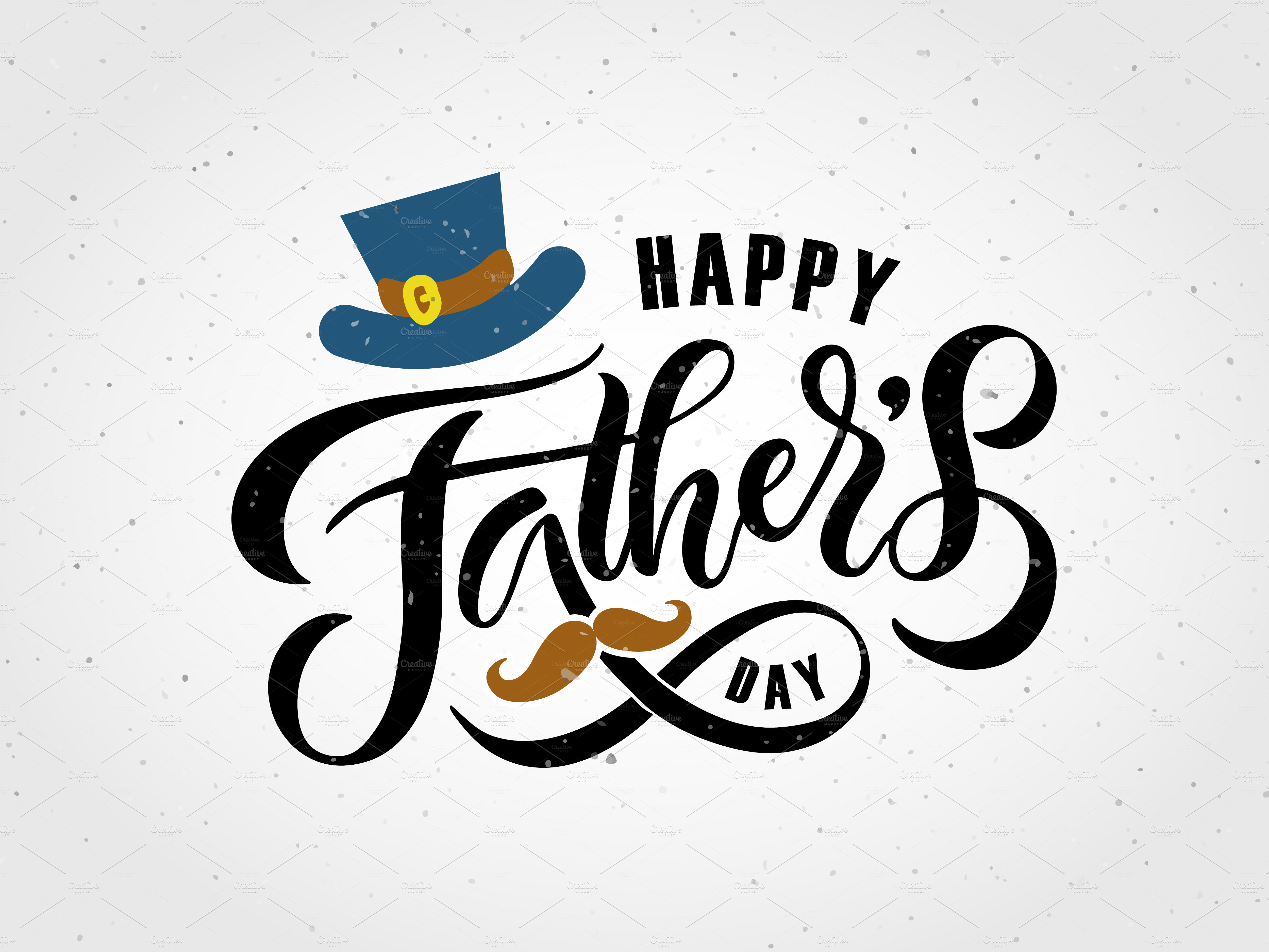 Happy Fathers Day Lettering Card Templates Creative Market
