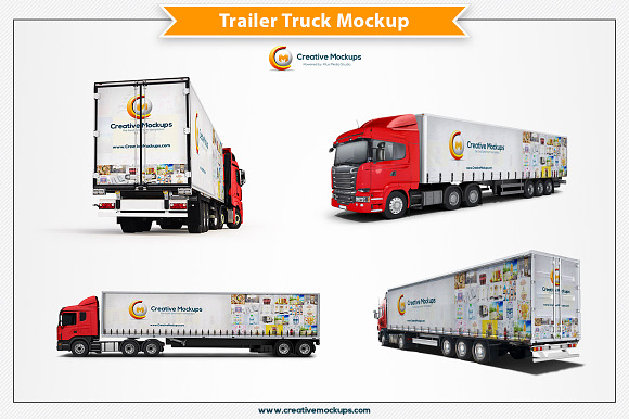 Download Trailer Truck Mockup