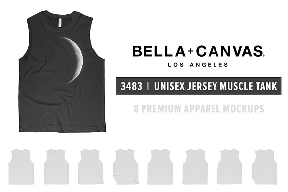 Download Bella Canvas 3483 Muscle Tank Mocks