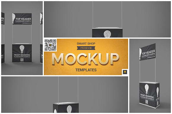 Download Free Download Promo Counter Mockup PSD Mockup Template