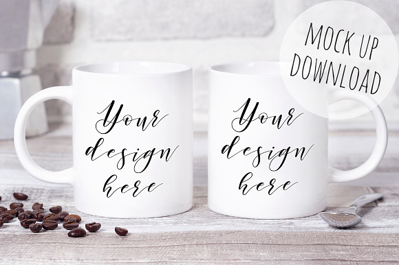 Download Two Mugs Mockup Styled Photo