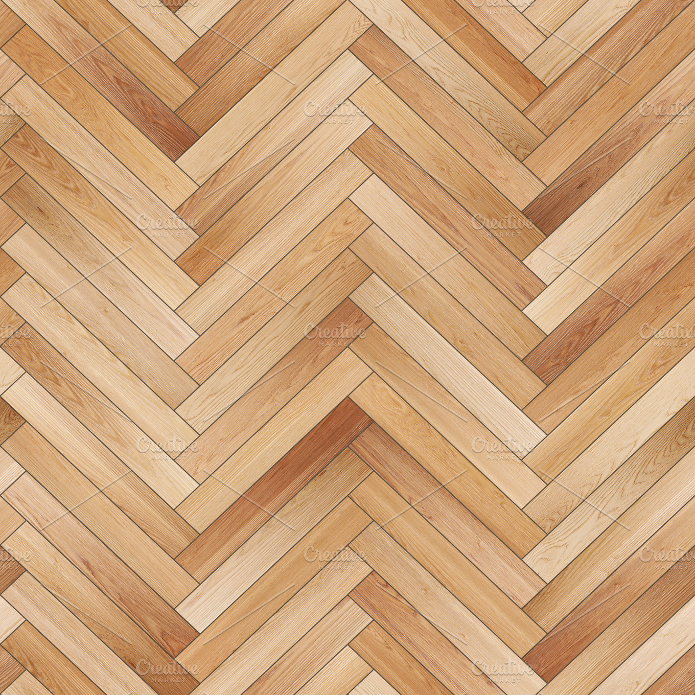 Seamless wood parquet texture (herringbone sand color) ~ Textures