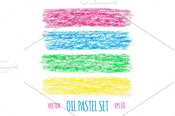 Oil Pastel Design Elements