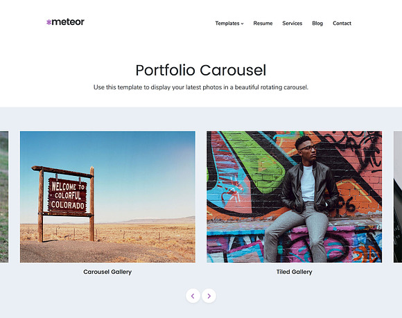 Meteor - Portfolio & Resume Theme in WordPress Portfolio Themes - product preview 2