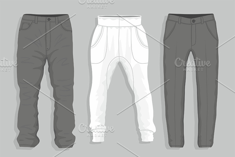 Men's pants ~ Illustrations ~ Creative Market