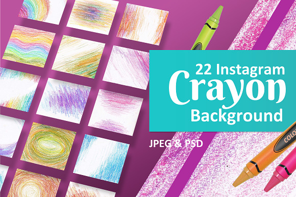 22 Instagram Crayon Backgrounds in Instagram Templates