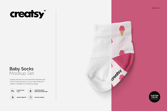 Free Baby Socks Mockup Set