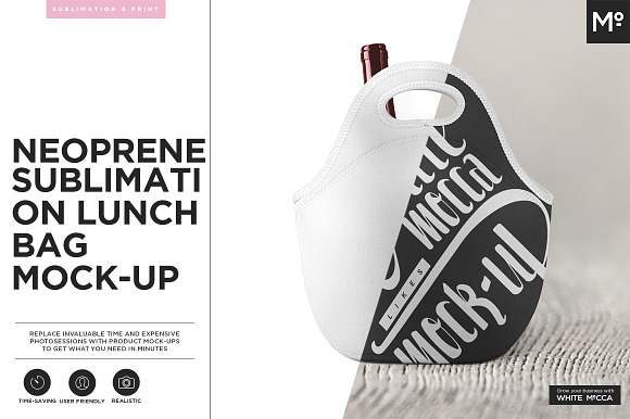 Download Neoprene Lunch Bag Mock-up