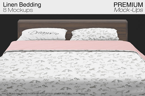 Download Linen Bedding Mockup Set