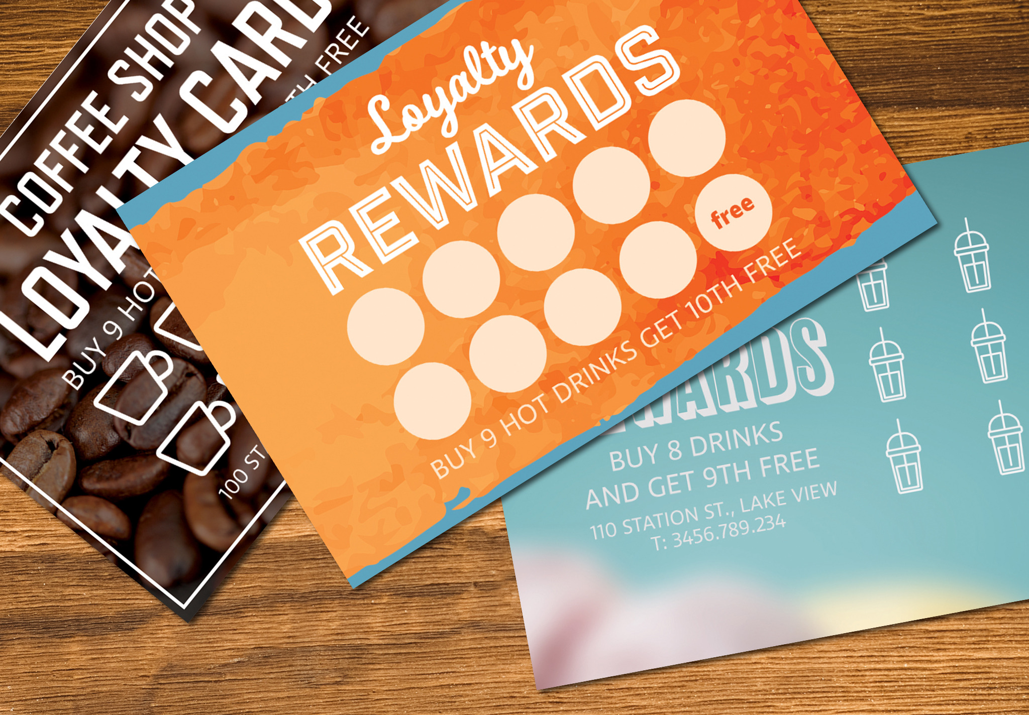Loyalty Card Templates Mockup Templates Creative Market