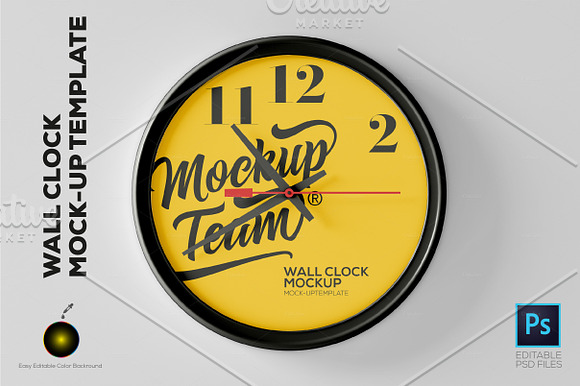 Download Wall Clock Mockup Template