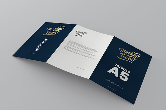 Tri-Fold A5 Brochure Mock-up  in Product Mockups - product preview 4