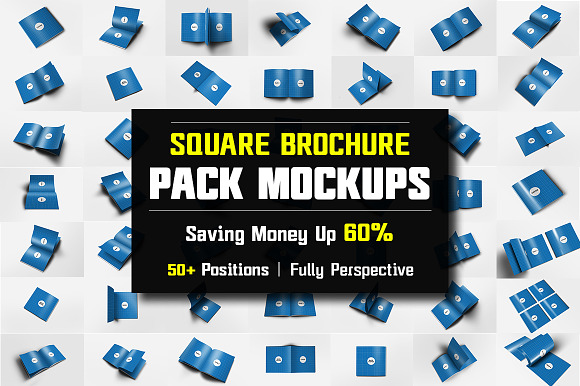 Square Brochure Mockups Pack Bundle